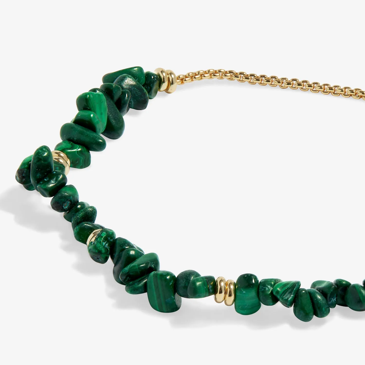 Manifestones Malachite Gold Plated Bracelet 7451