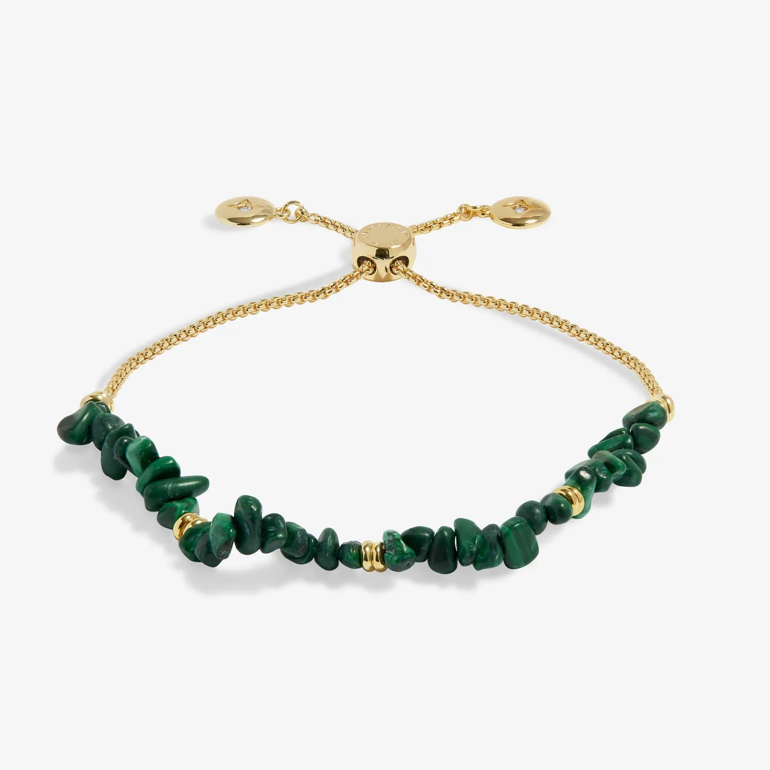 Manifestones Malachite Gold Plated Bracelet 7451