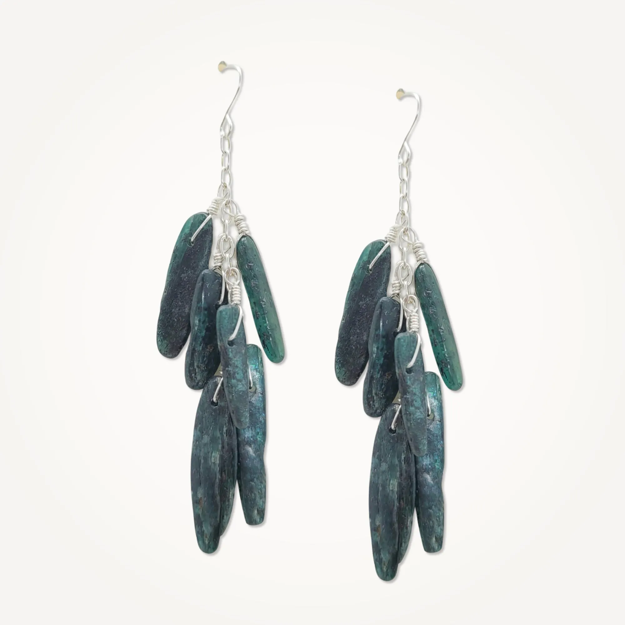 Mediterranean Earrings • Green Kyanite