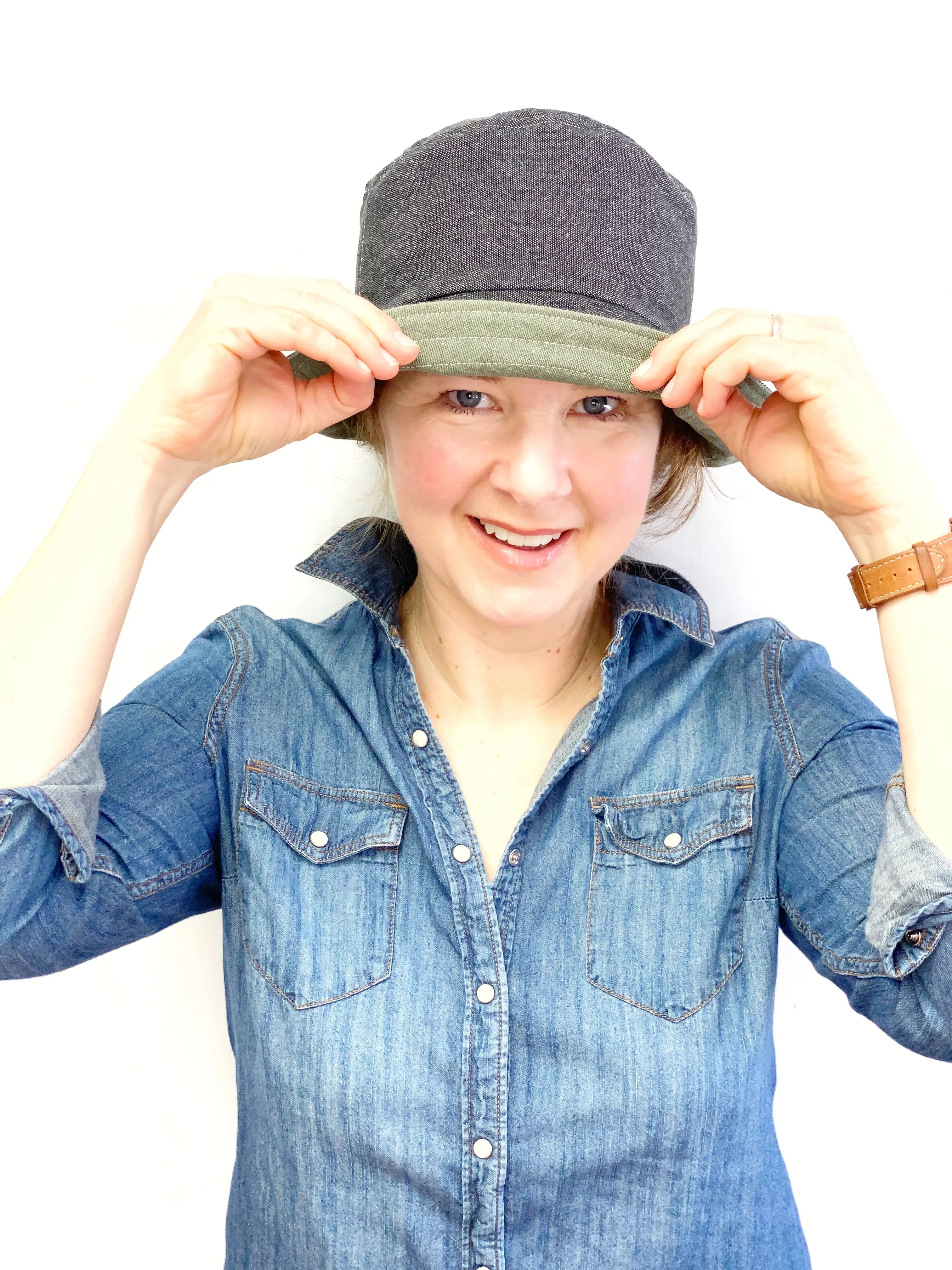 M/L Bucket Hat in Black and Green, Ready to Ship