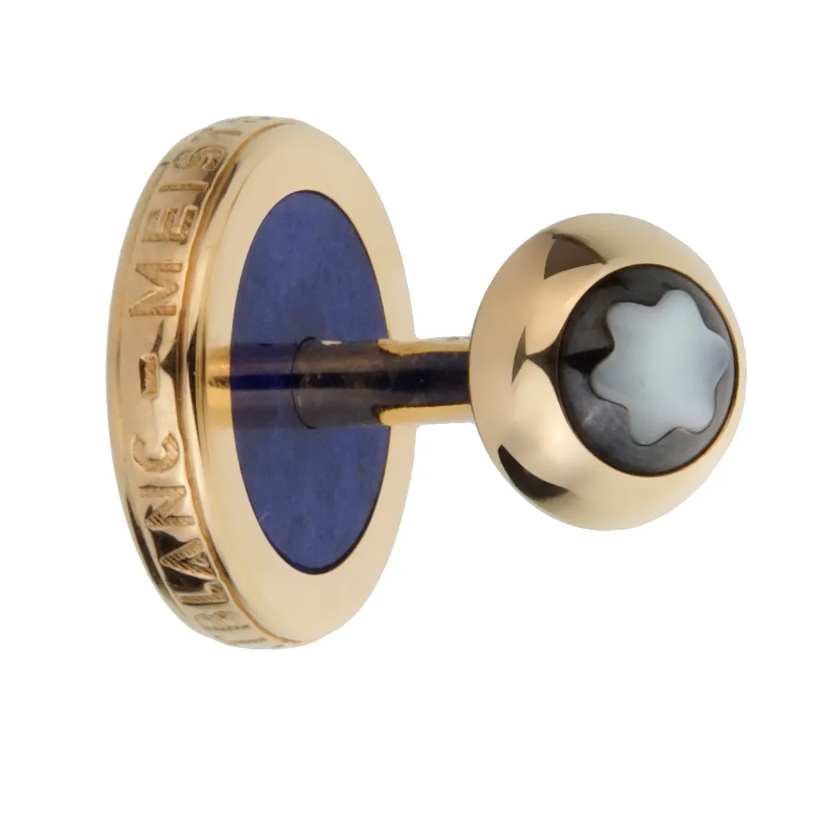 Montblanc Meisterstuck Yellow Gold and Lapis Cufflinks