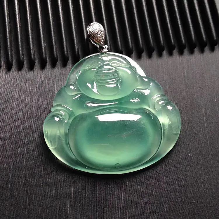Natural Jade Pendant Jadeite Buddha Pendant PT366