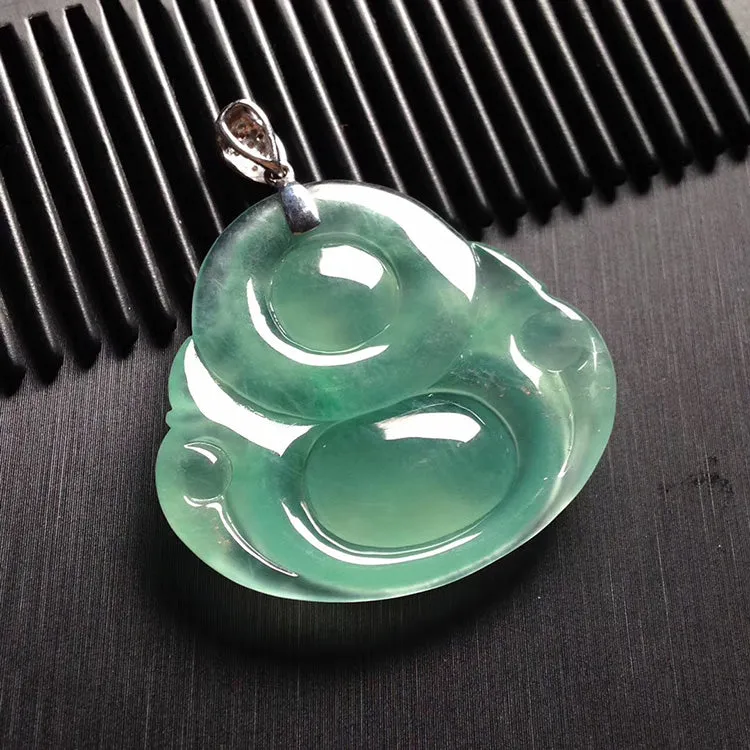 Natural Jade Pendant Jadeite Buddha Pendant PT366