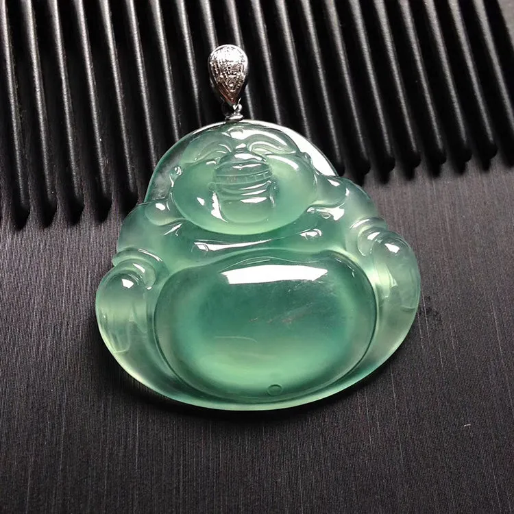 Natural Jade Pendant Jadeite Buddha Pendant PT366