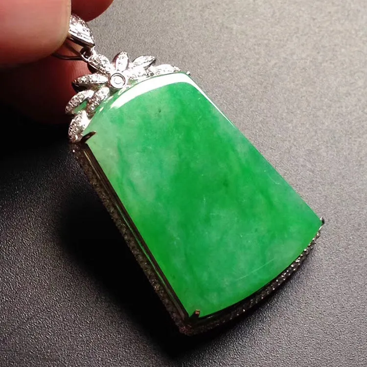 Natural Jade Pendant Jadeite Gold Pendant PT351