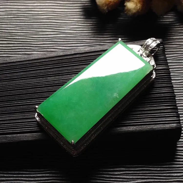 Natural Jade Pendant Jadeite Gold Pendant PT487