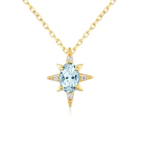 Ocean Star Sky Blue Topaz Necklace