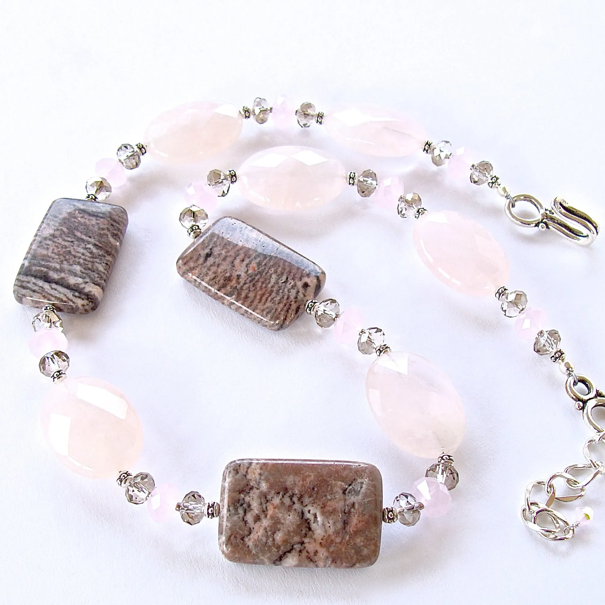Open Plains: Chunky Rose Quartz Necklace