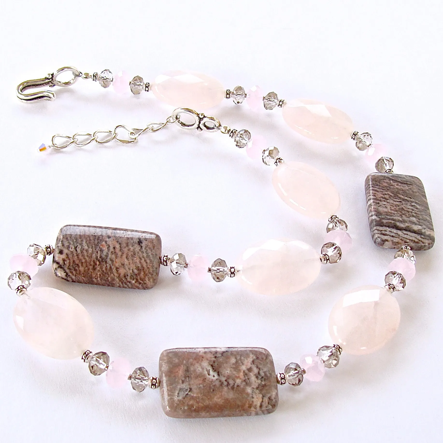 Open Plains: Chunky Rose Quartz Necklace