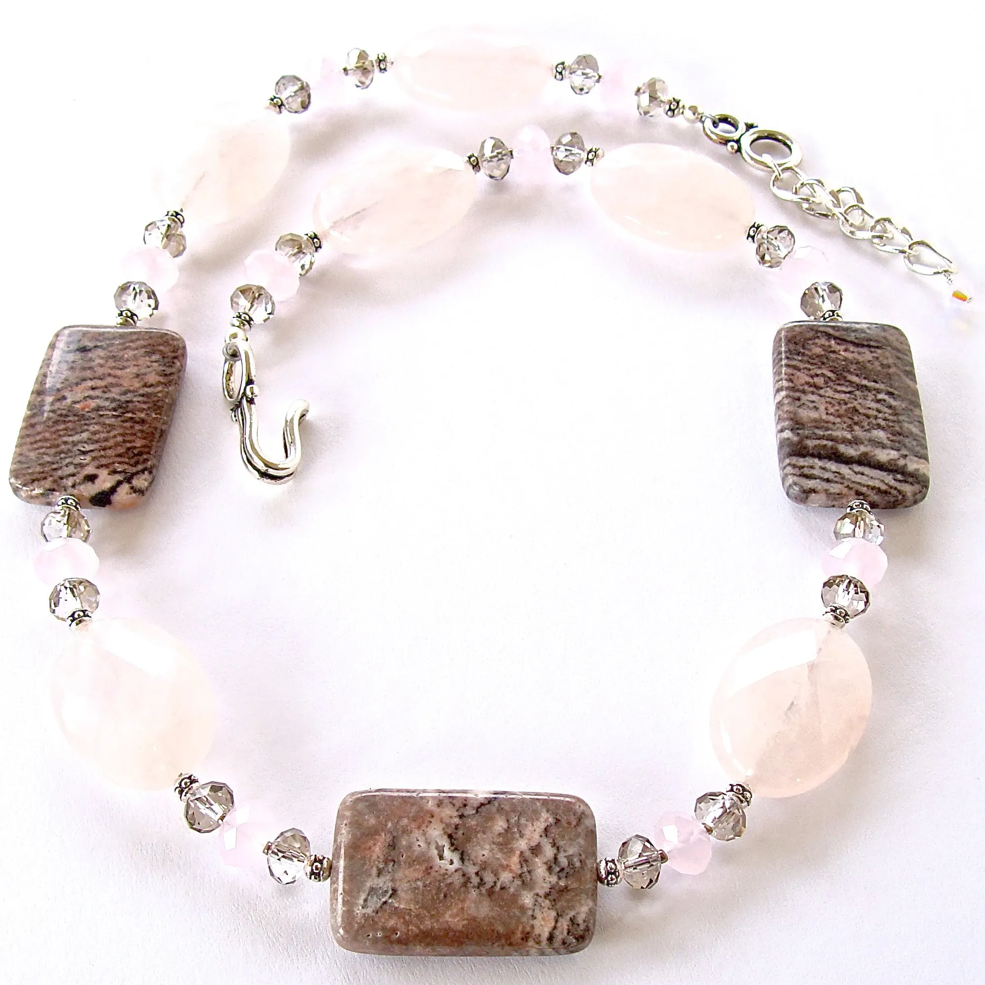 Open Plains: Chunky Rose Quartz Necklace