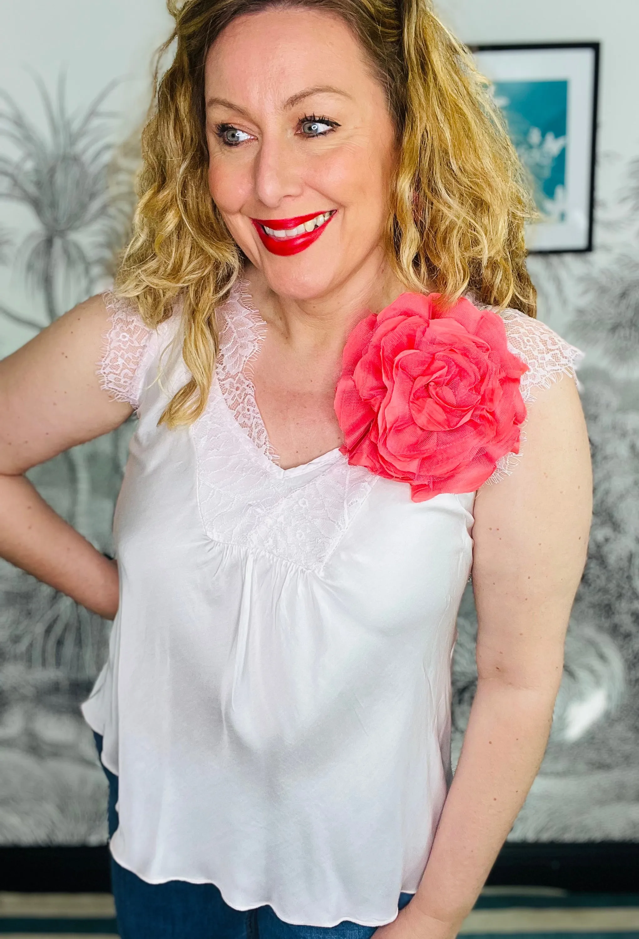 Oversized Flower Brooch Clip