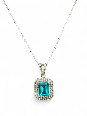 PARAIBA COLORED TOPAZ NECKLACE