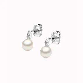 Pearl Earrings Silver - Eline