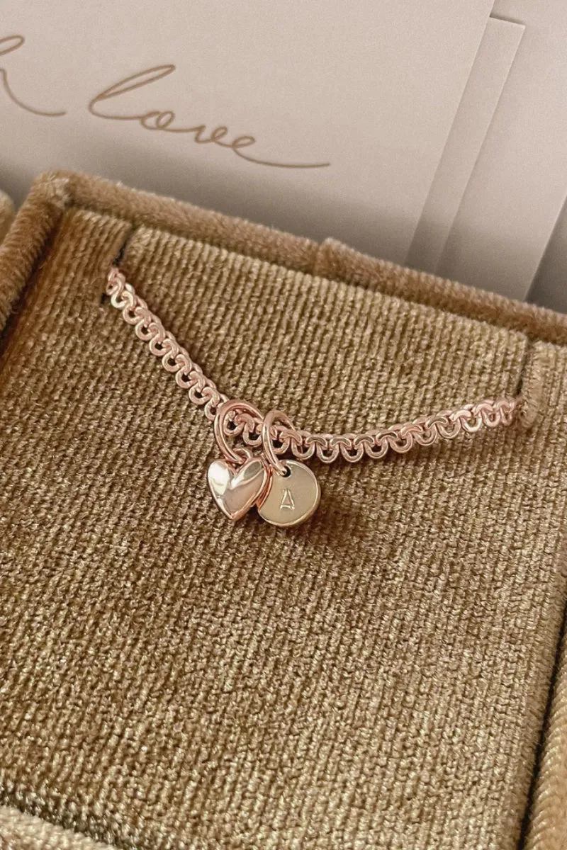 Petite Initial Pendant - 9ct Rose Gold