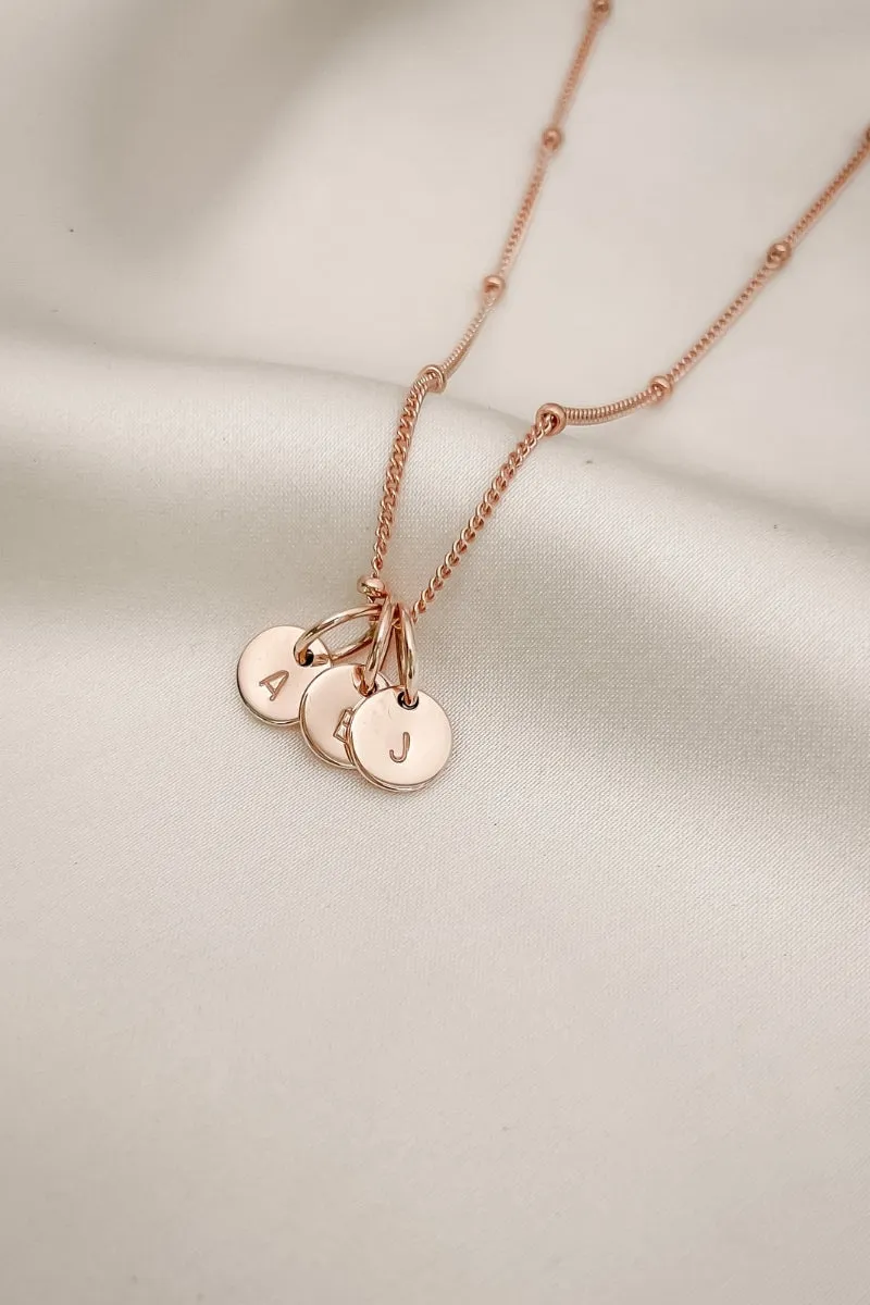 Petite Initial Pendant - 9ct Rose Gold
