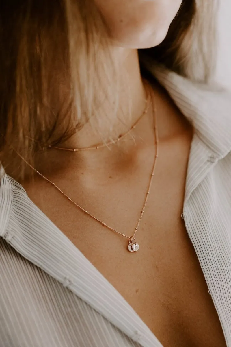 Petite Initial Pendant - 9ct Rose Gold