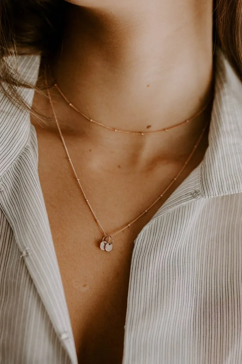 Petite Initial Pendant - 9ct Rose Gold