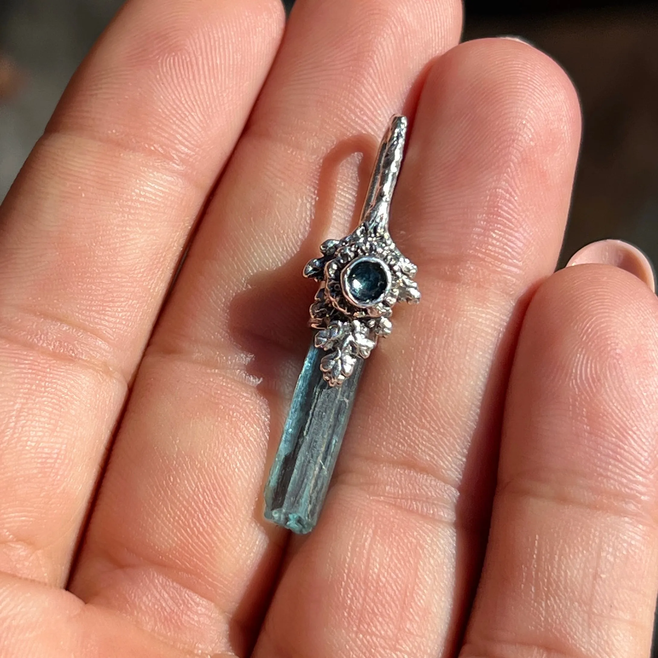 PRE-ORDER FOR JOHANNA- Aquamarine Fairy Silver Pendant