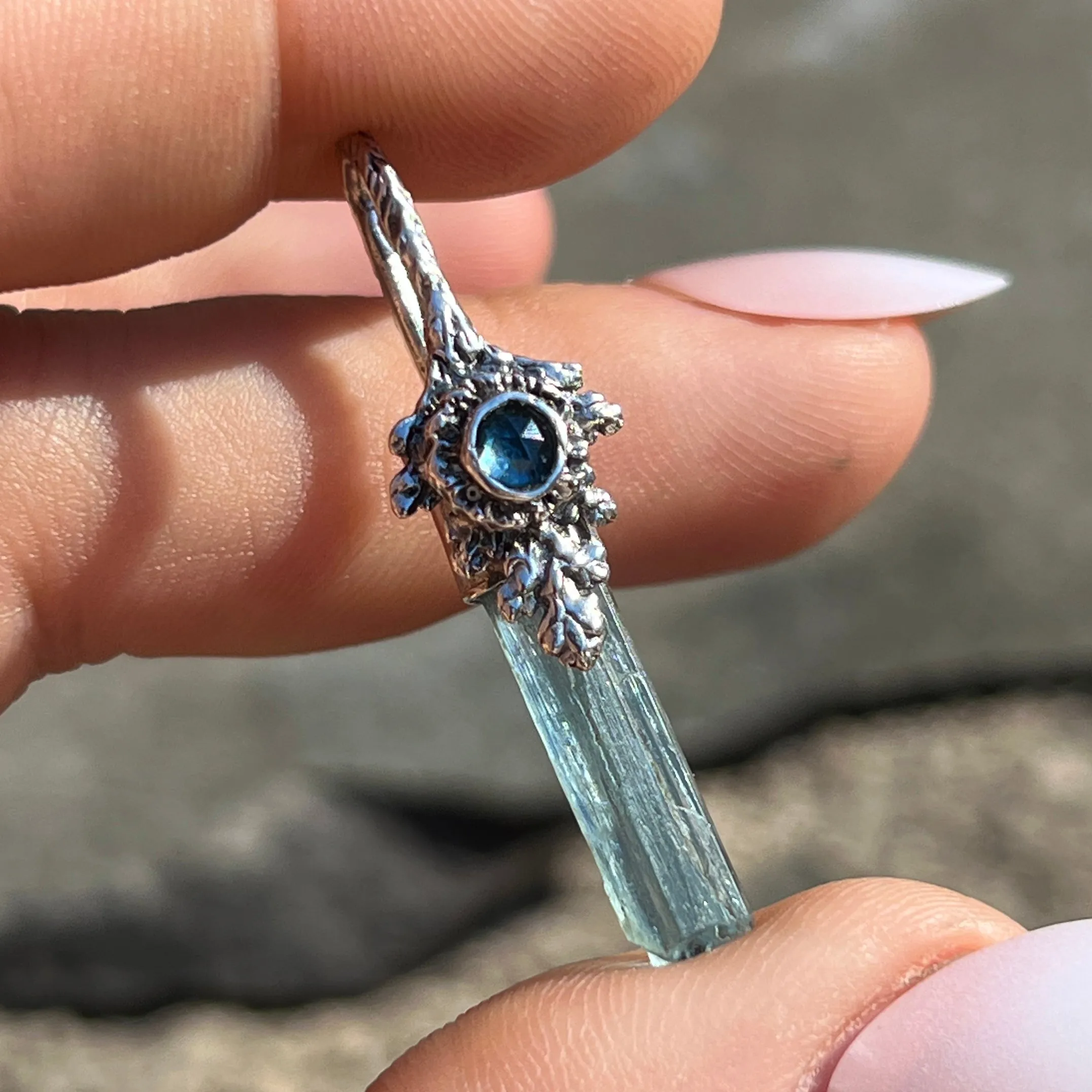 PRE-ORDER FOR JOHANNA- Aquamarine Fairy Silver Pendant