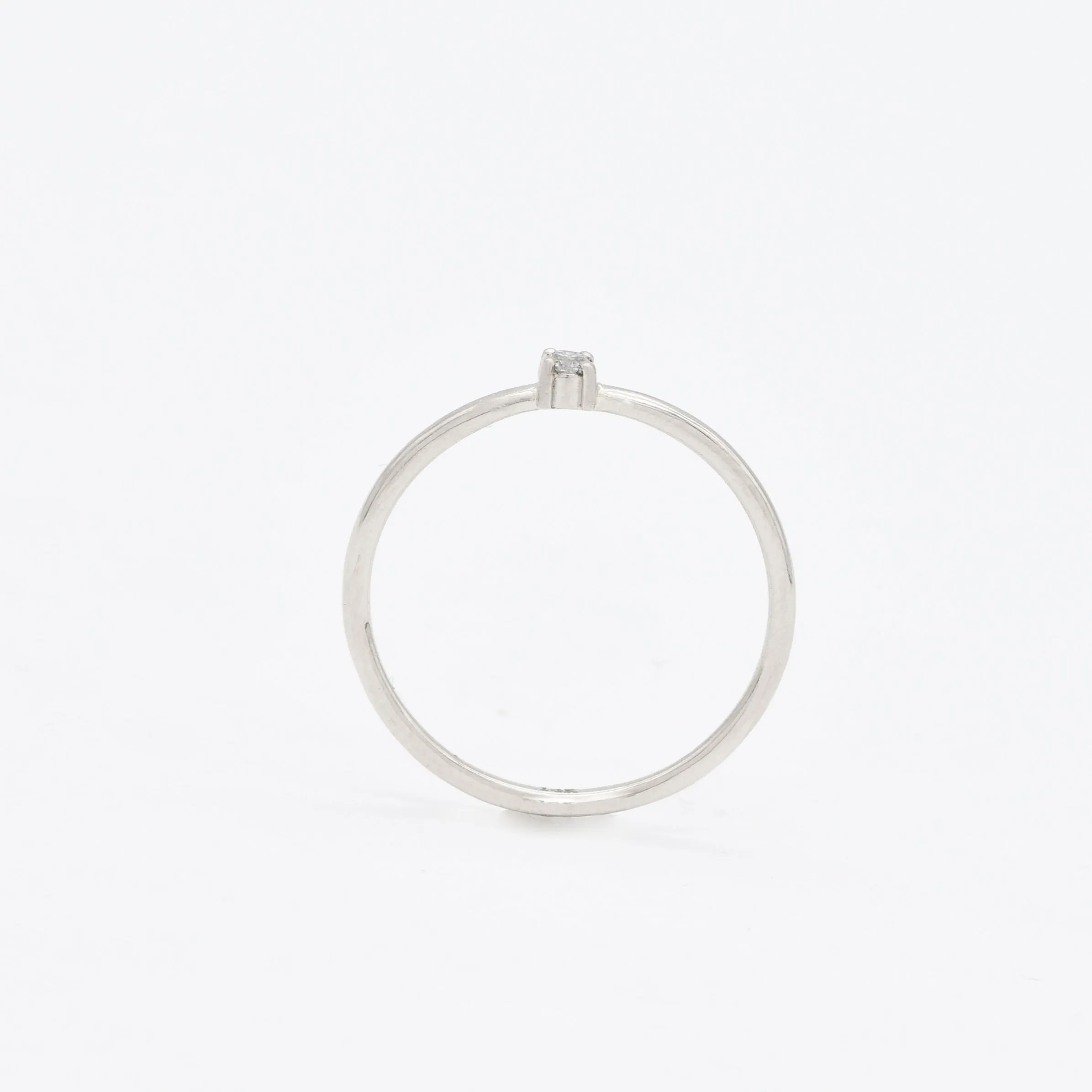 Real Diamond Ring - Solid 14k White Gold Ring  - Diamond Promise Ring