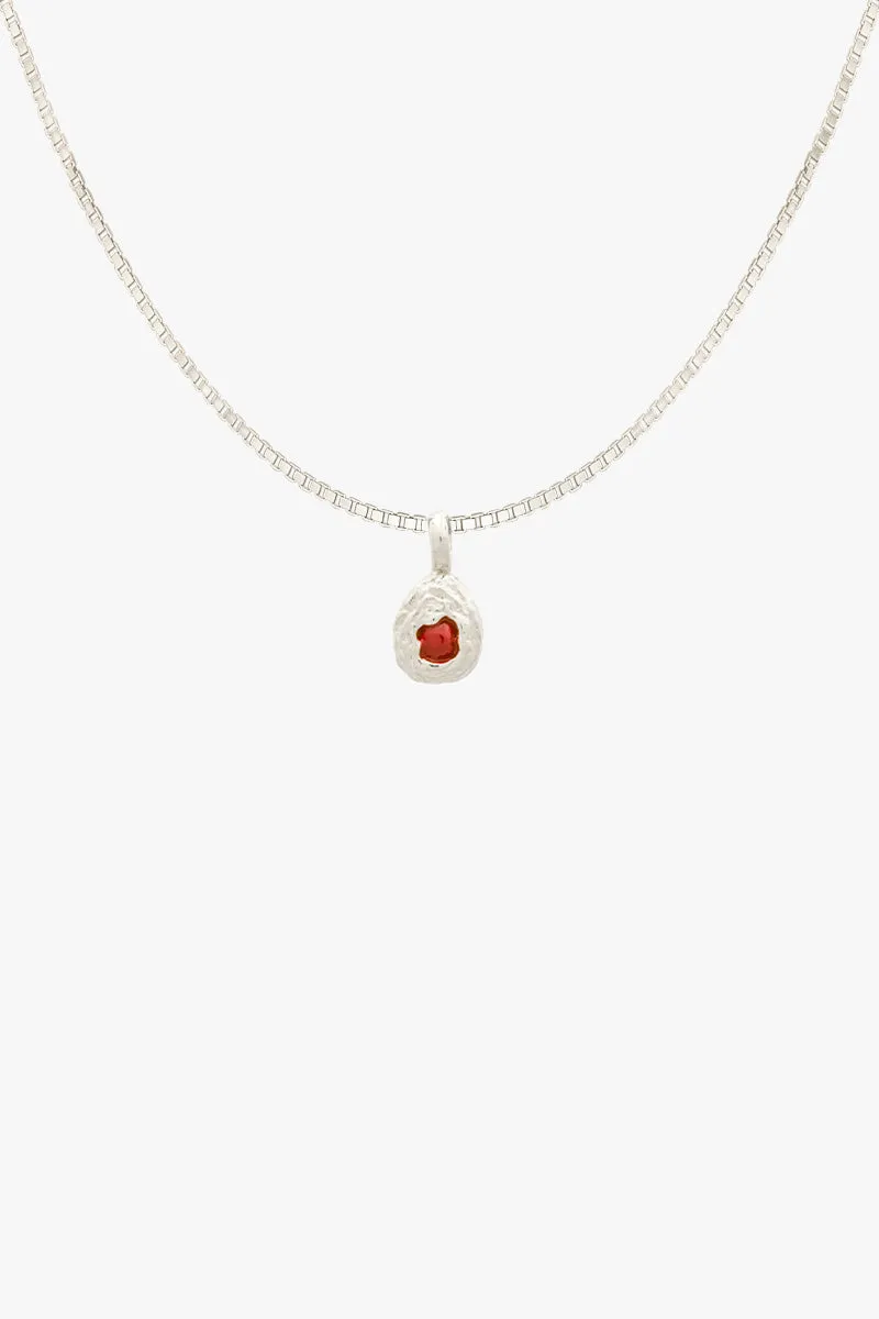 Red Planet Necklace Silver
