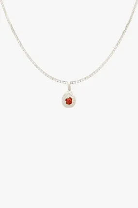 Red Planet Necklace Silver