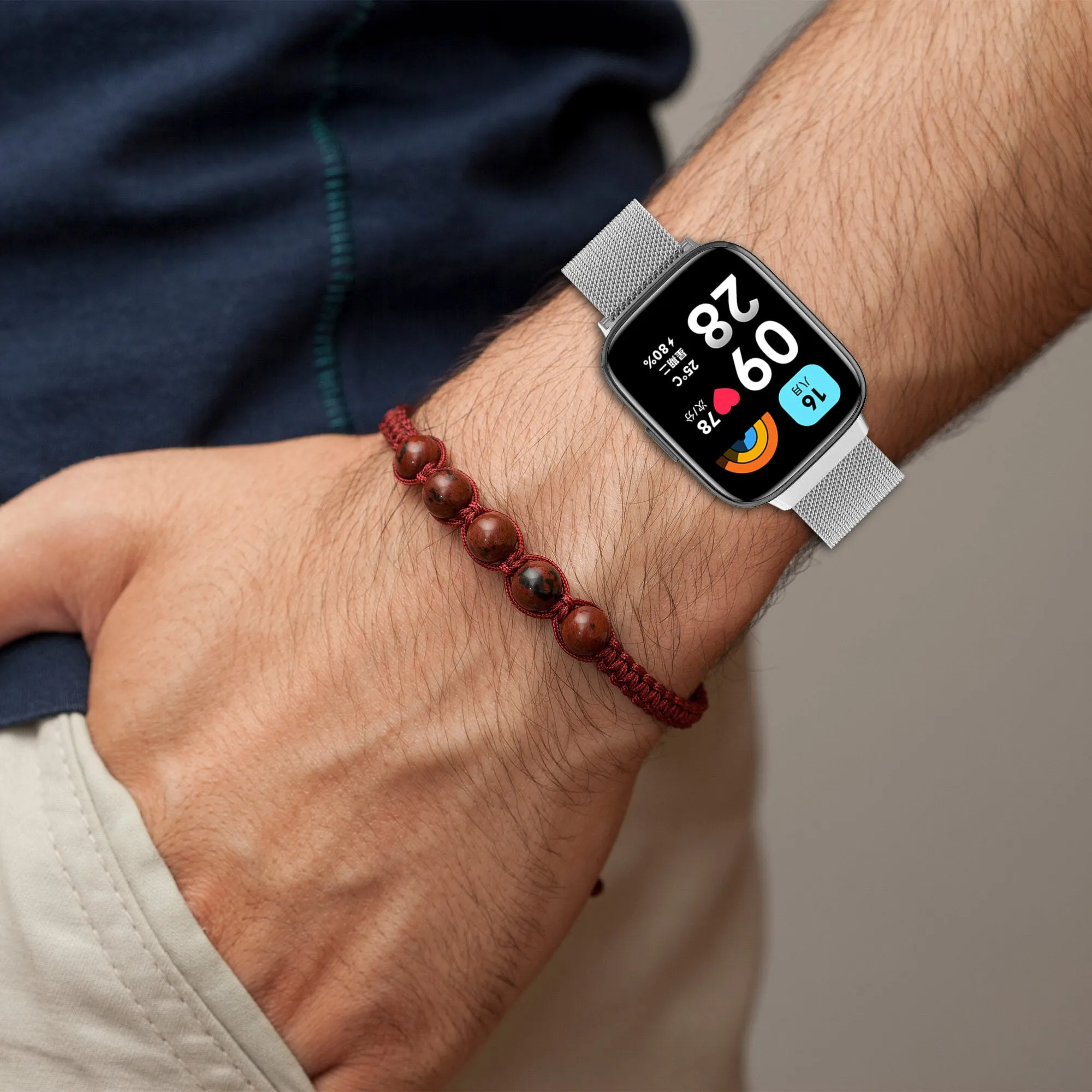 Redmi Watch 3 Active/Redmi Watch 3 Lite Band | Milanese Loop Band | Black