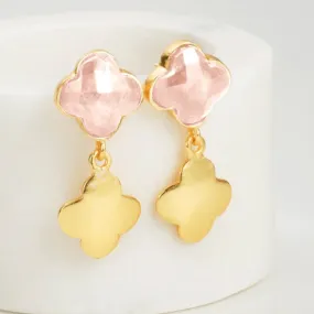 Reece Earring | Rose Quartz