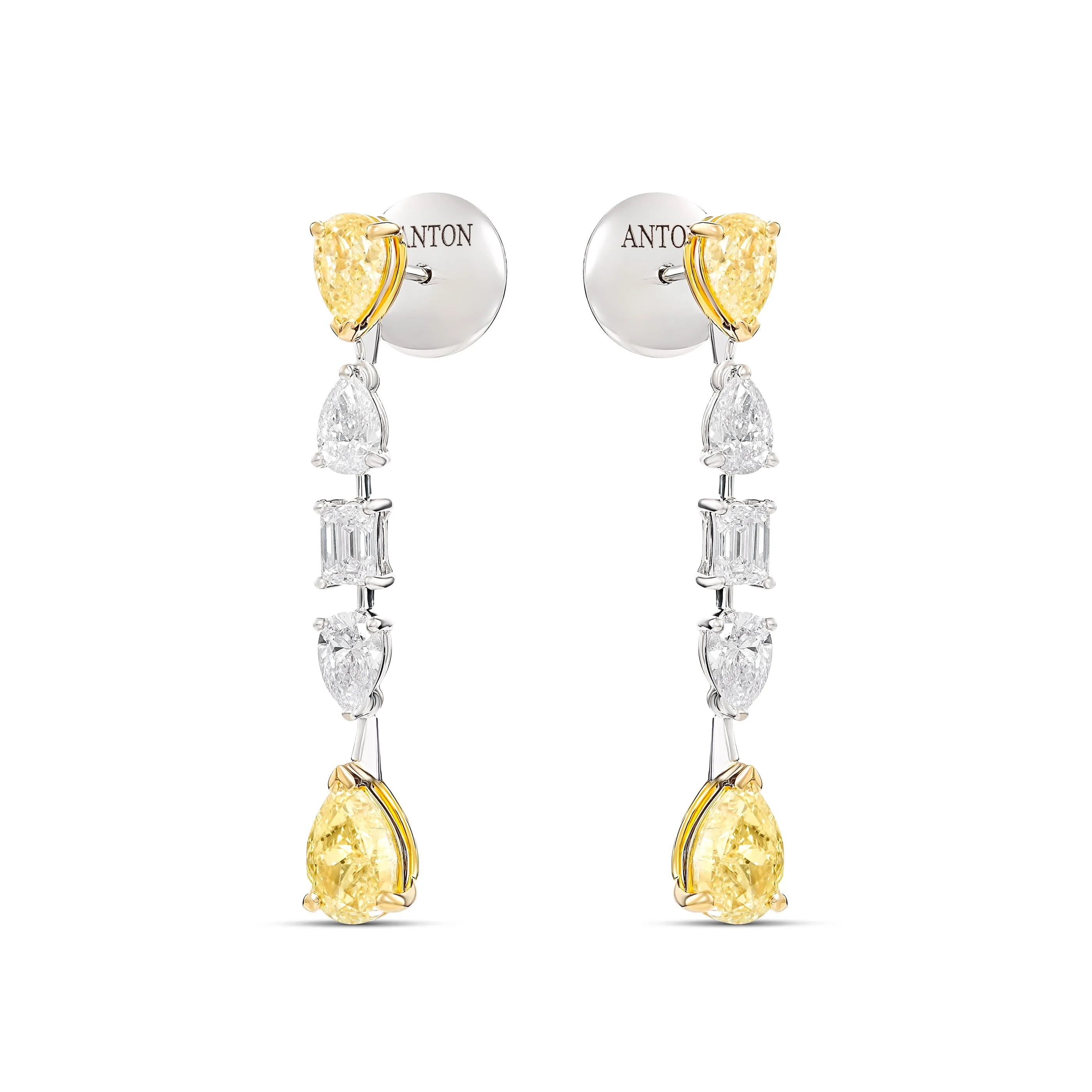 Riviera Monaco Fancy Yellow Diamond Drop Earrings