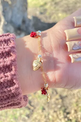 Rose Heart Bracelet