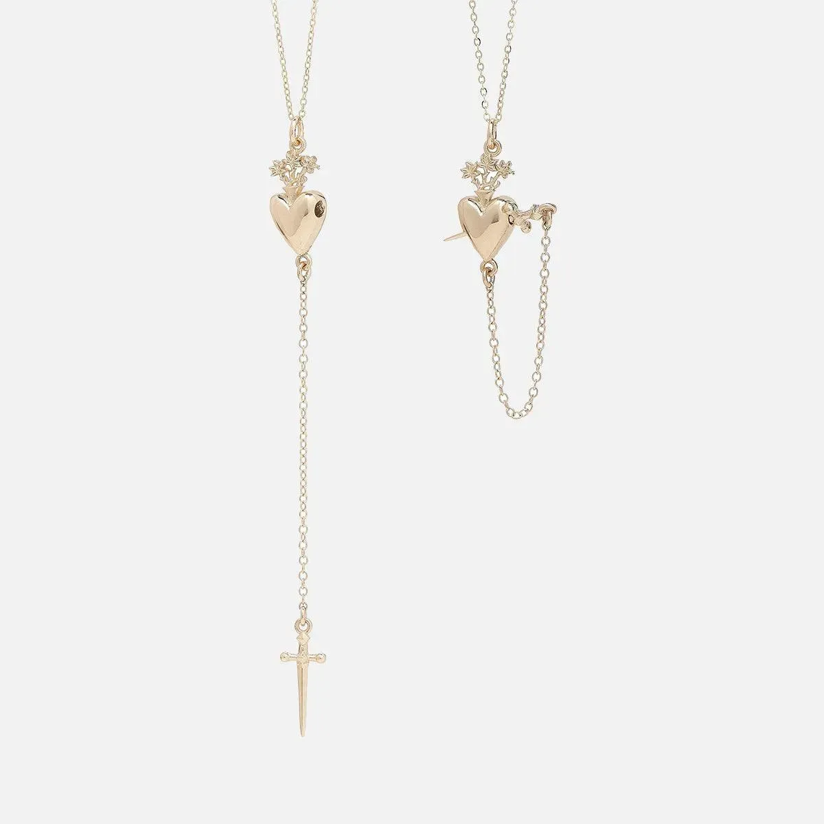 Sacred Heart Drop Pendant