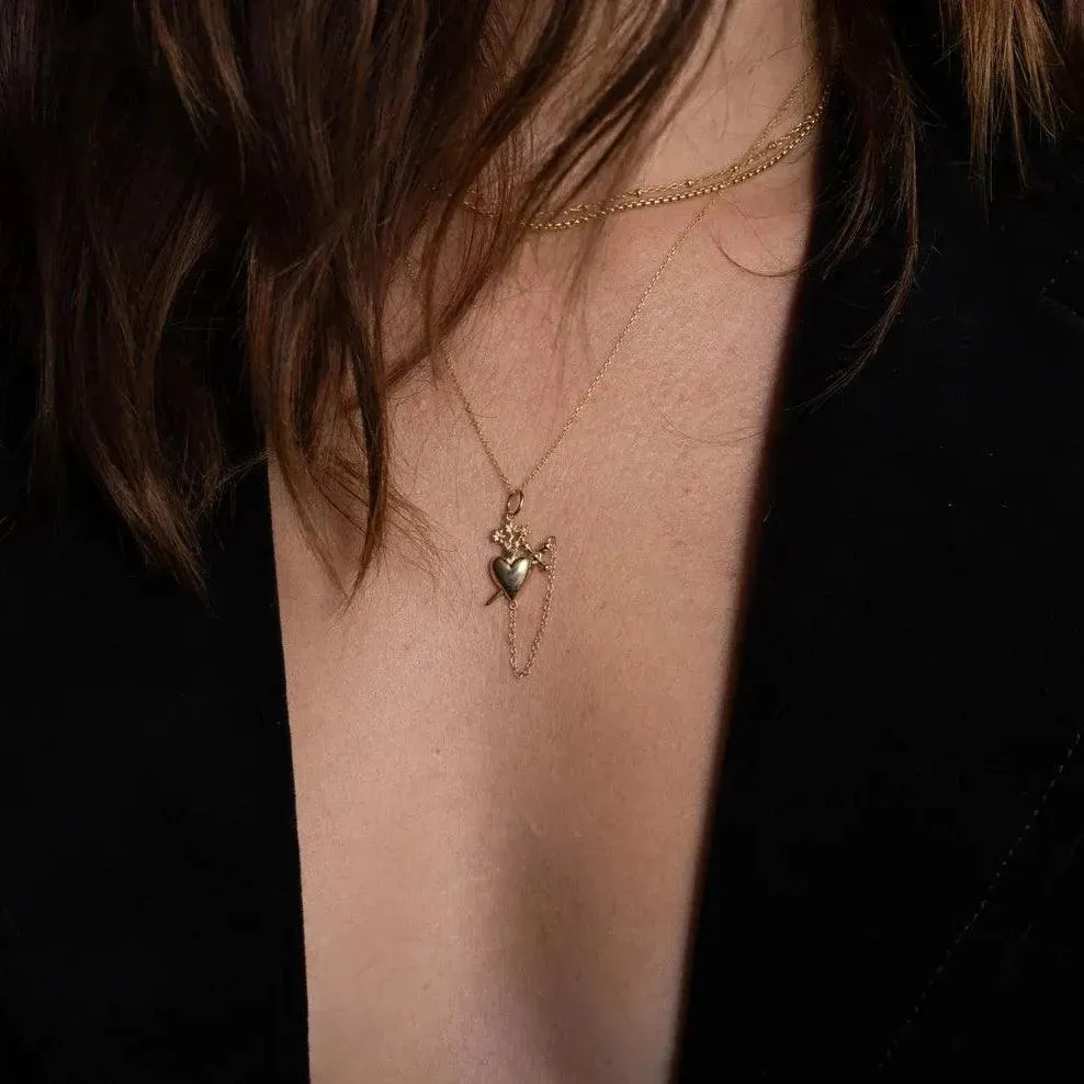 Sacred Heart Drop Pendant