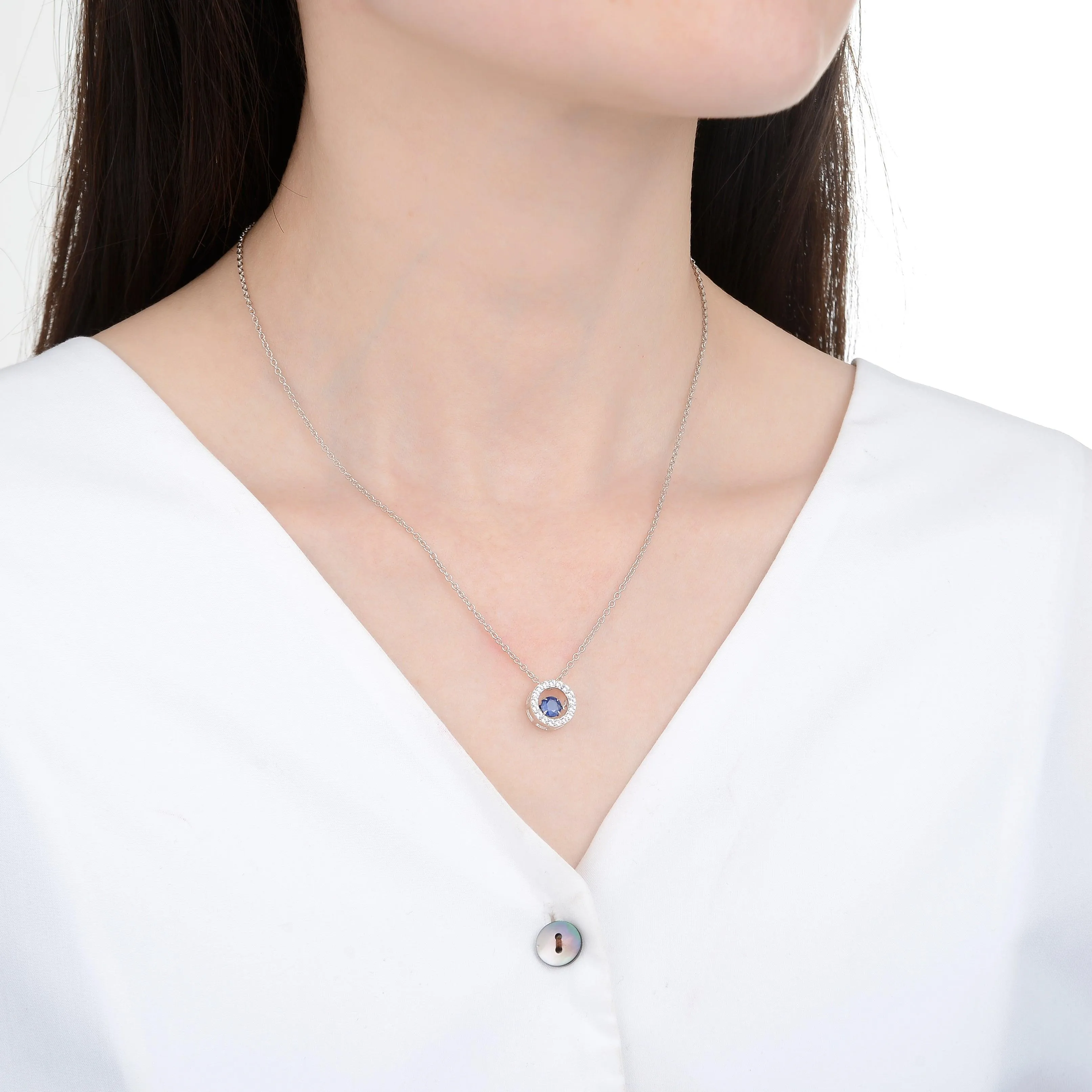 Sapphire Dancing Necklace
