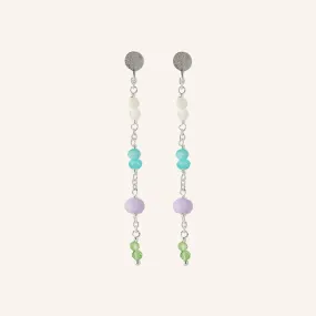 Sea Colour Earrings - Silver - Pernille Corydon