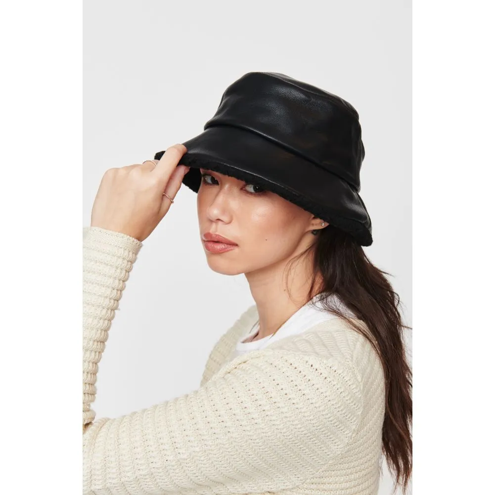 Shearling Trim Bucket Hat Bucket Hat