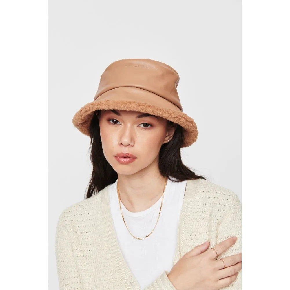 Shearling Trim Bucket Hat Bucket Hat