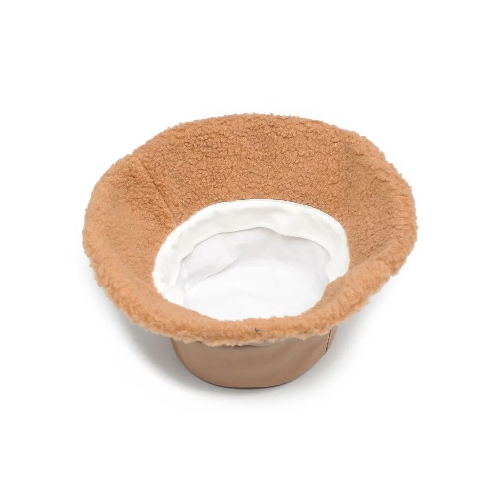 Shearling Trim Bucket Hat Bucket Hat