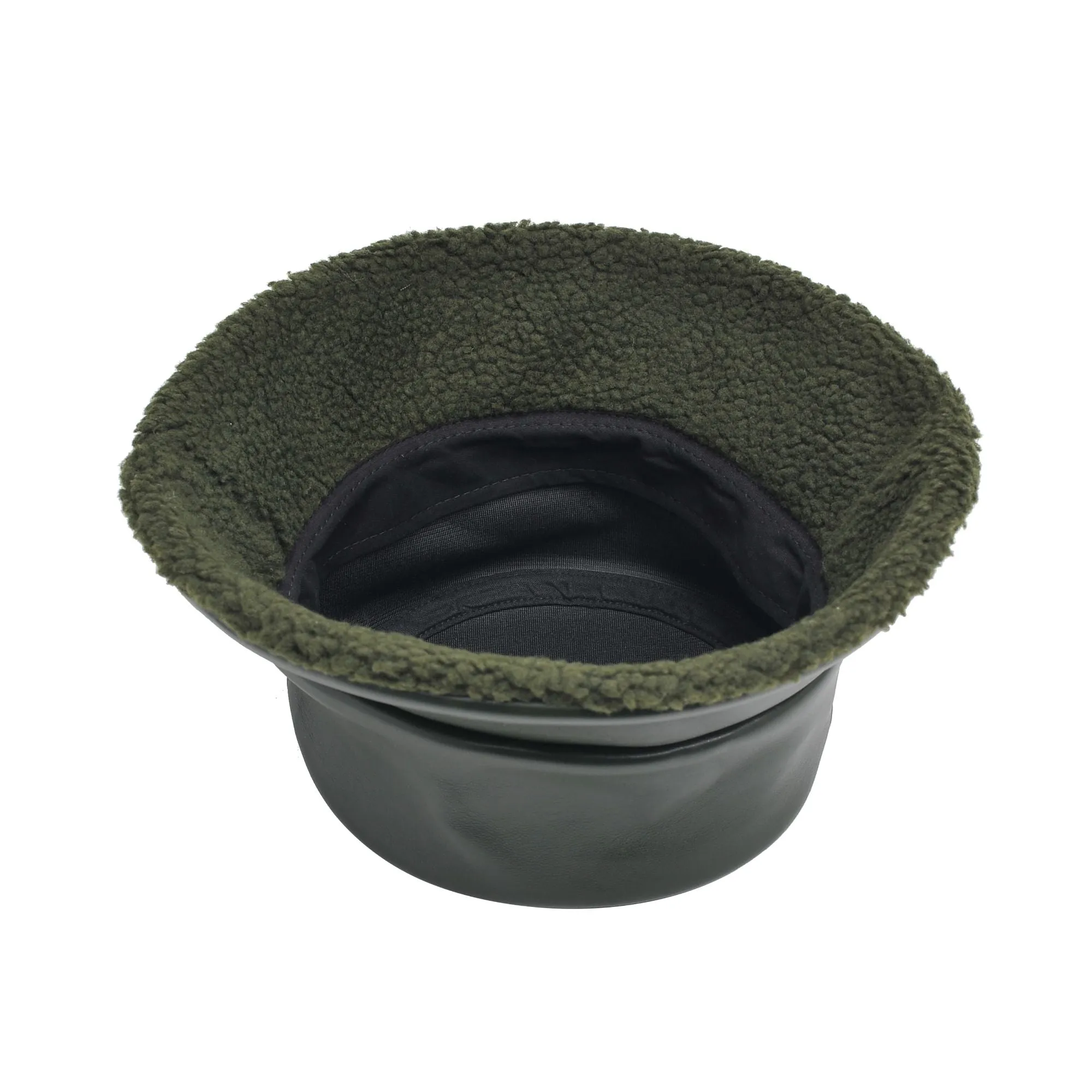 Shearling Trim Bucket Hat Bucket Hat