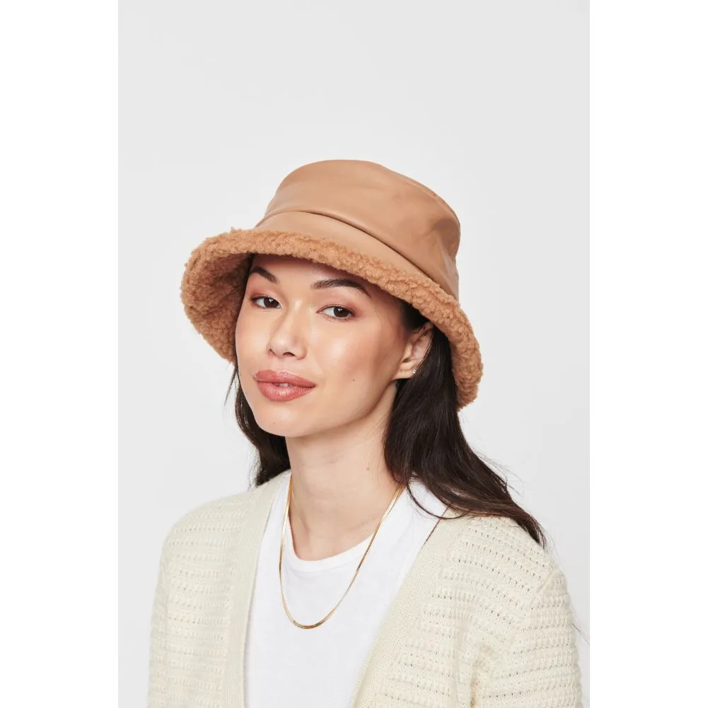 Shearling Trim Bucket Hat Bucket Hat