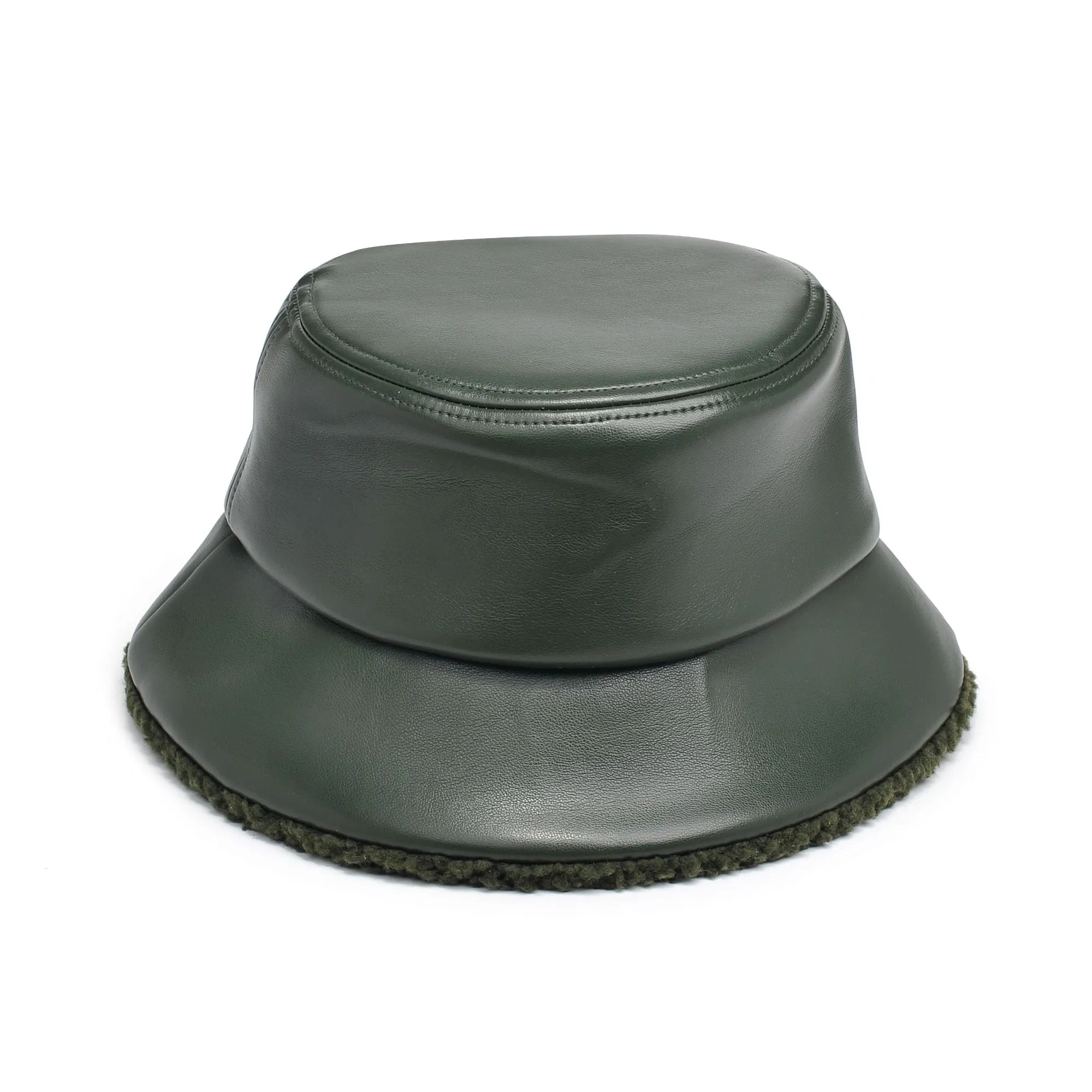 Shearling Trim Bucket Hat Bucket Hat