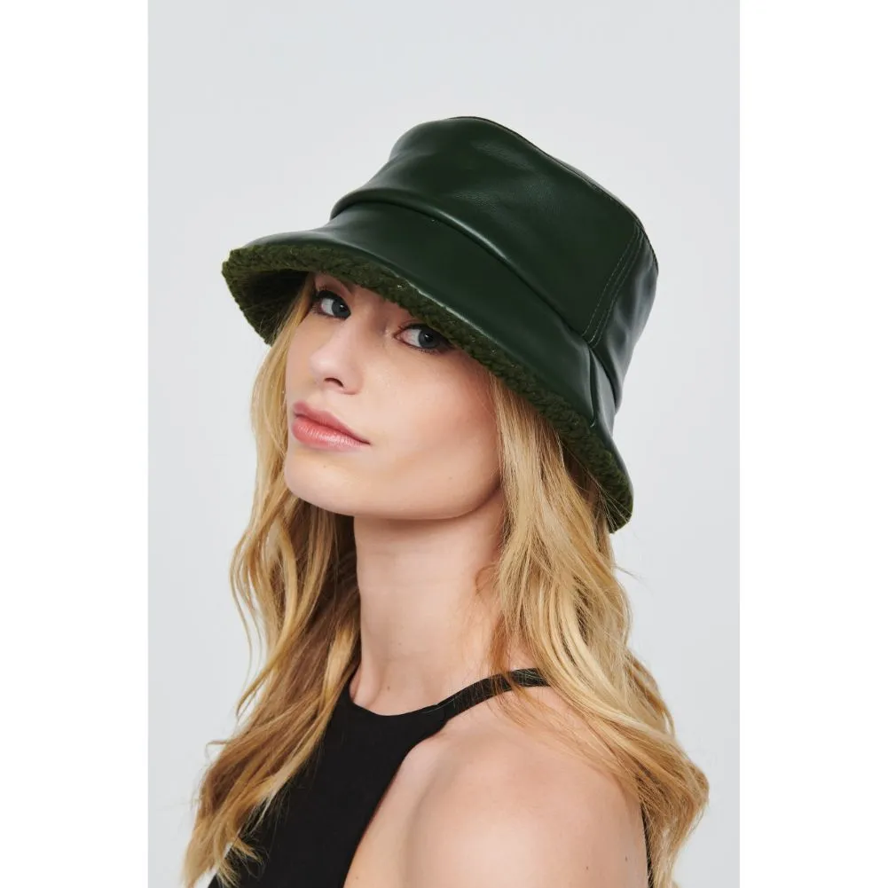 Shearling Trim Bucket Hat Bucket Hat