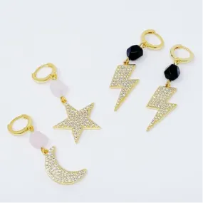 Shine From Sky Drop Earrings