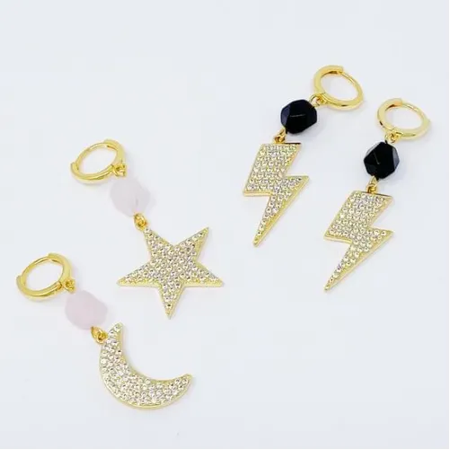 Shine From Sky Drop Earrings