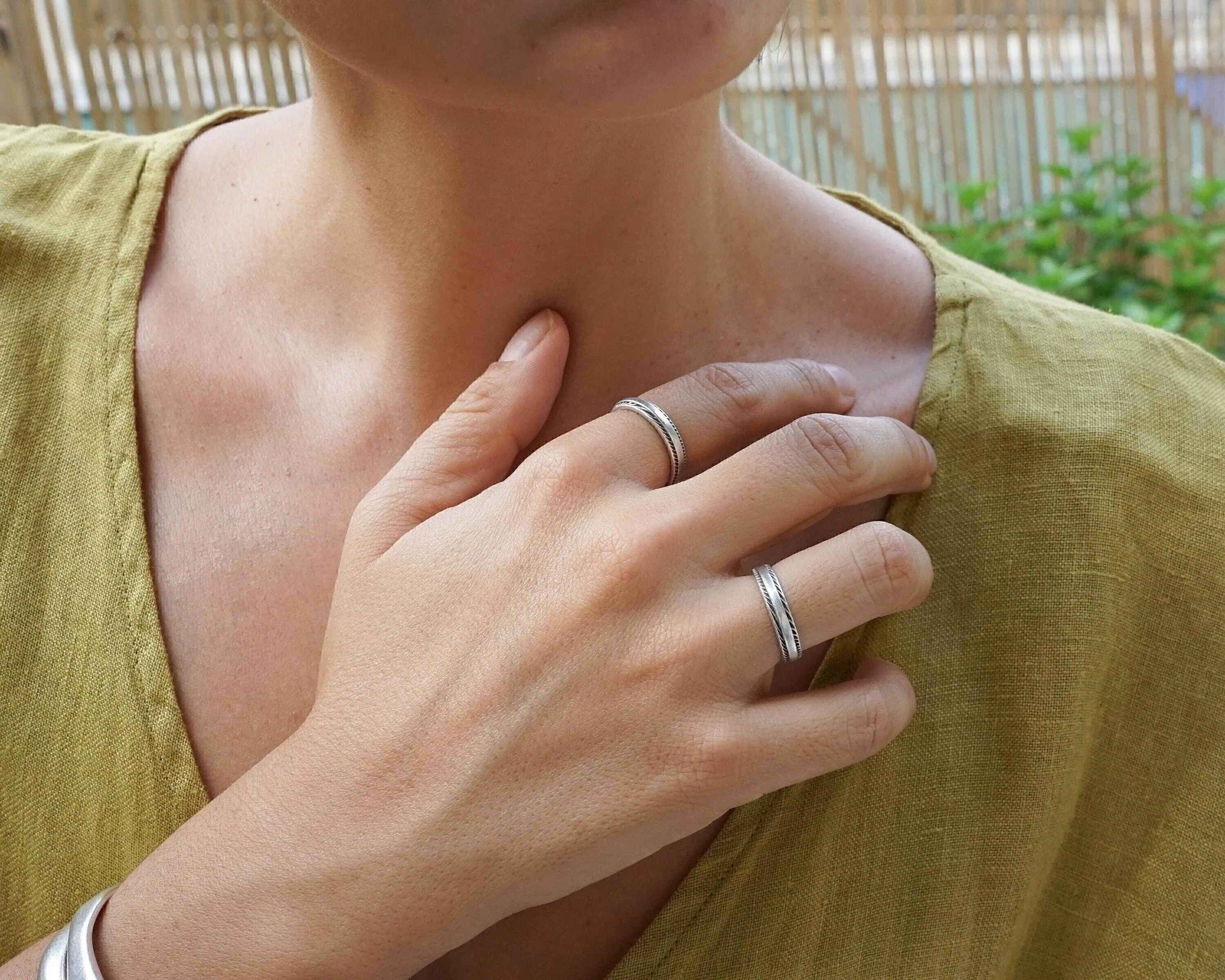 Silver Ethnic Band Ring