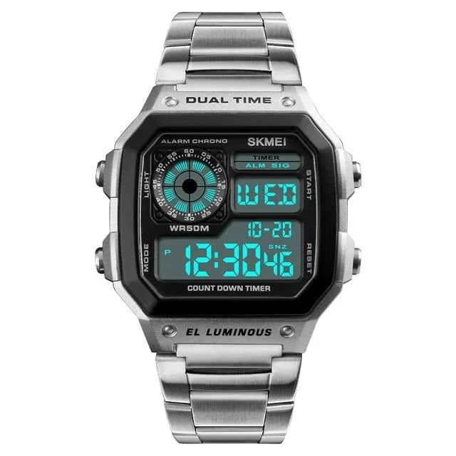 SKMEI 1335 Excellent Dual Time Watch Mens w/ 50m Waterproof