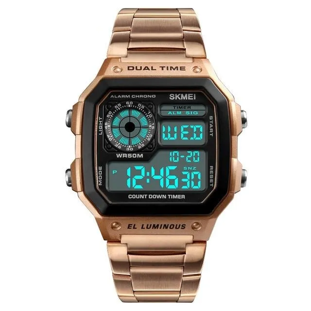 SKMEI 1335 Excellent Dual Time Watch Mens w/ 50m Waterproof