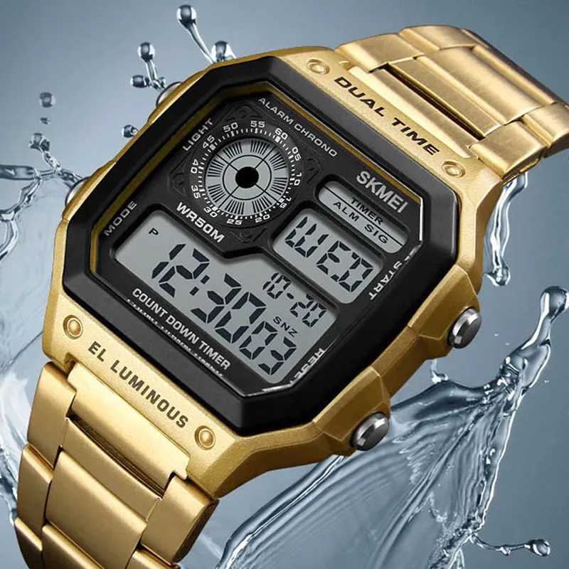SKMEI 1335 Excellent Dual Time Watch Mens w/ 50m Waterproof
