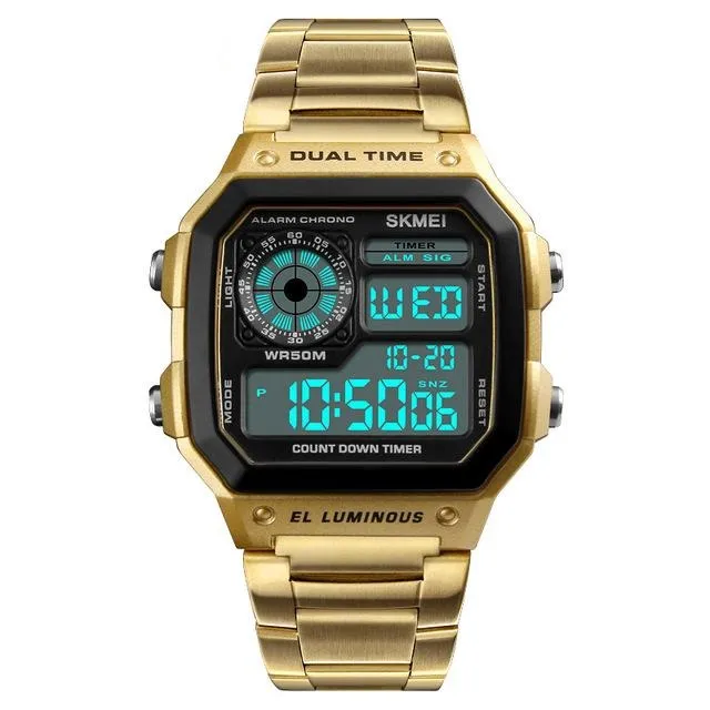 SKMEI 1335 Excellent Dual Time Watch Mens w/ 50m Waterproof