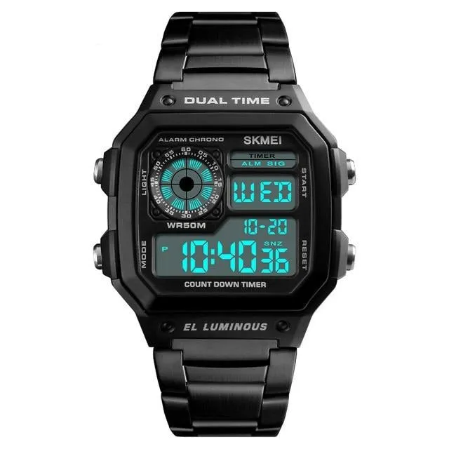 SKMEI 1335 Excellent Dual Time Watch Mens w/ 50m Waterproof