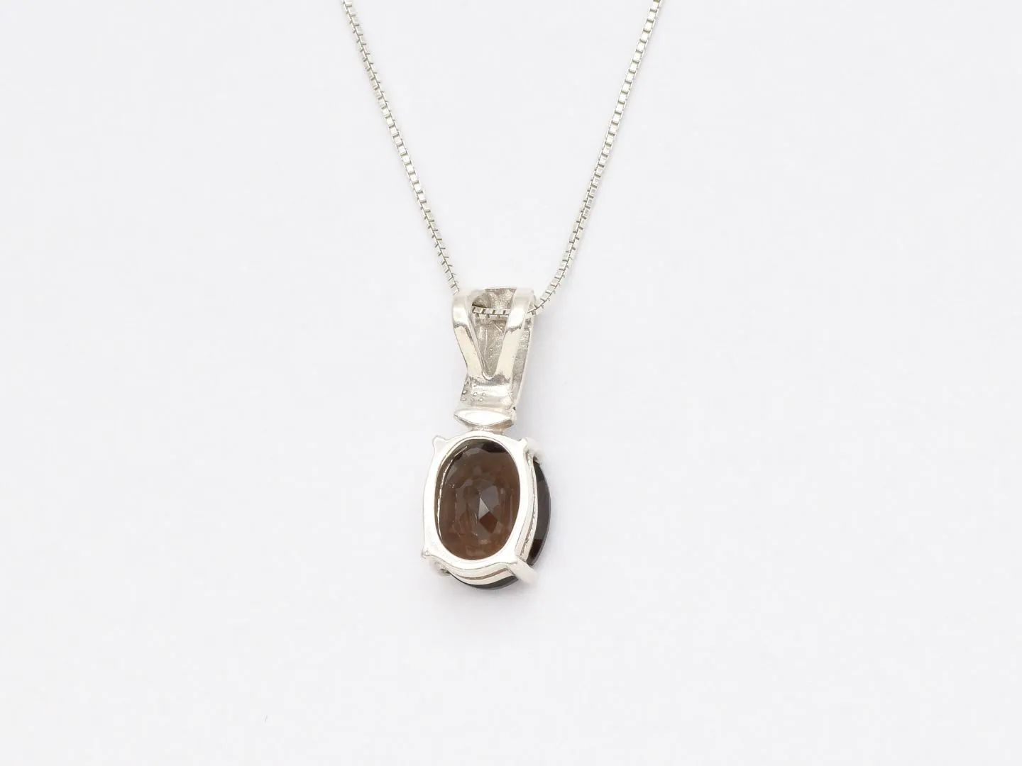 Smoky Topaz Necklace - Natural Smoky Topaz Necklace, Brown Vintage Necklace